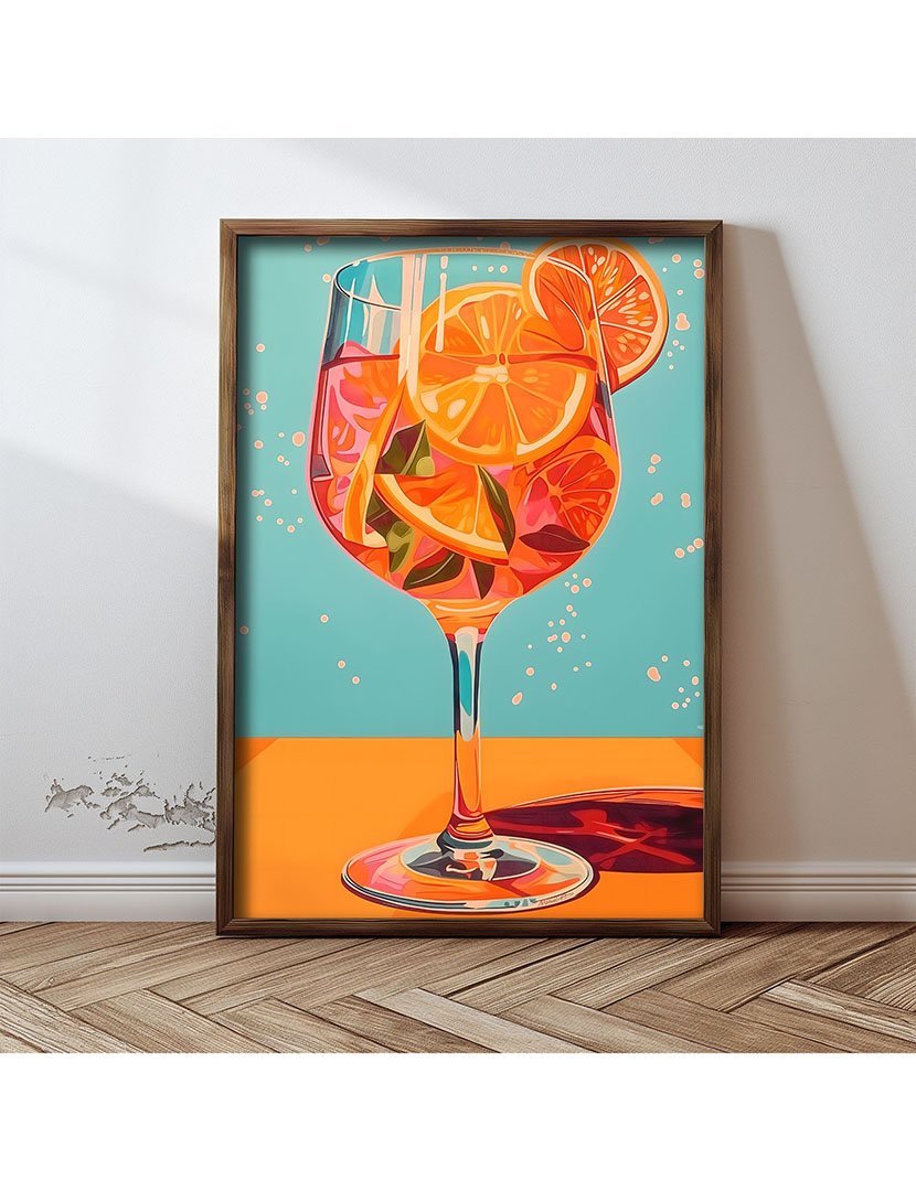 Quadro MDF Emoldurado Cocktail