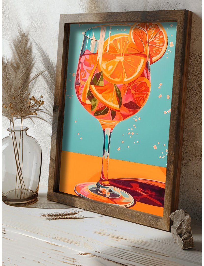 Quadro MDF Emoldurado Cocktail