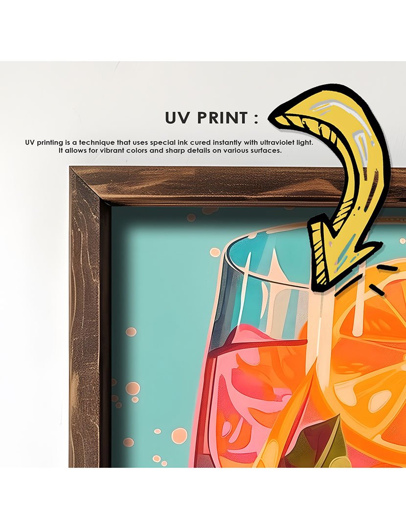 Quadro MDF Emoldurado Cocktail