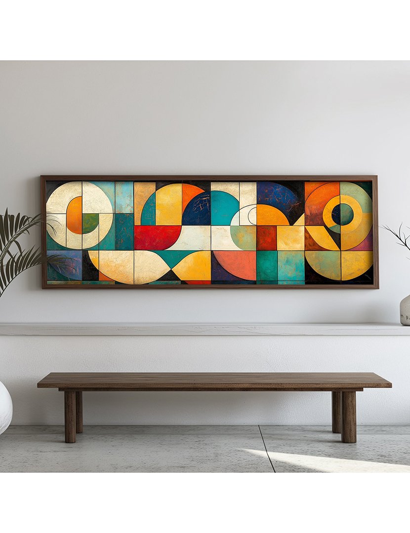 Quadro MDF Emoldurado Color Geometric
