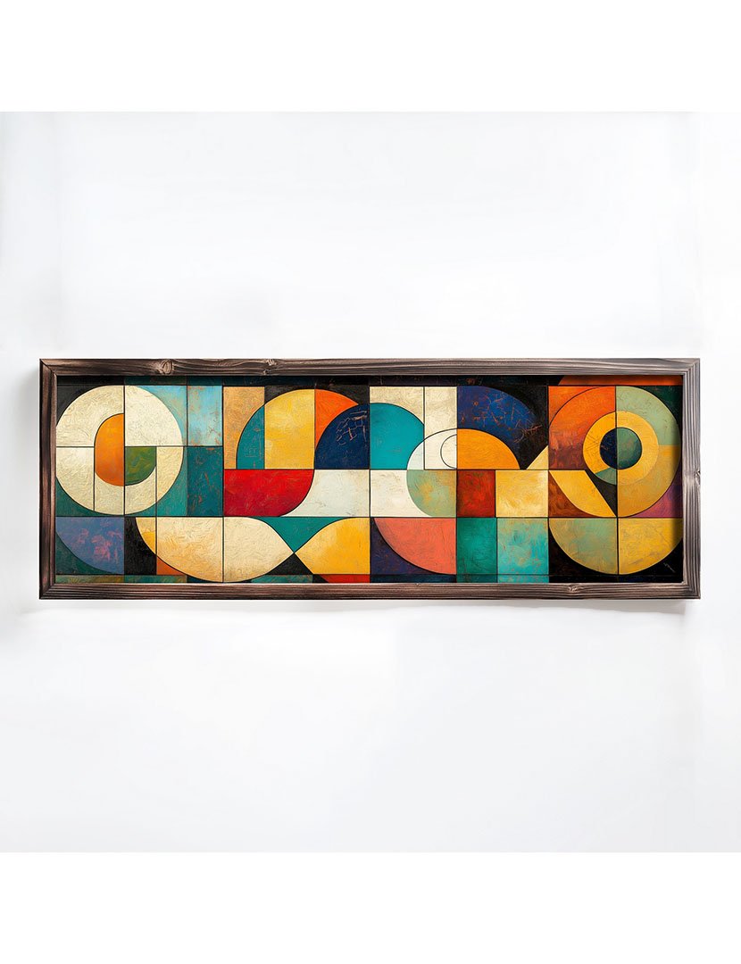Quadro MDF Emoldurado Color Geometric