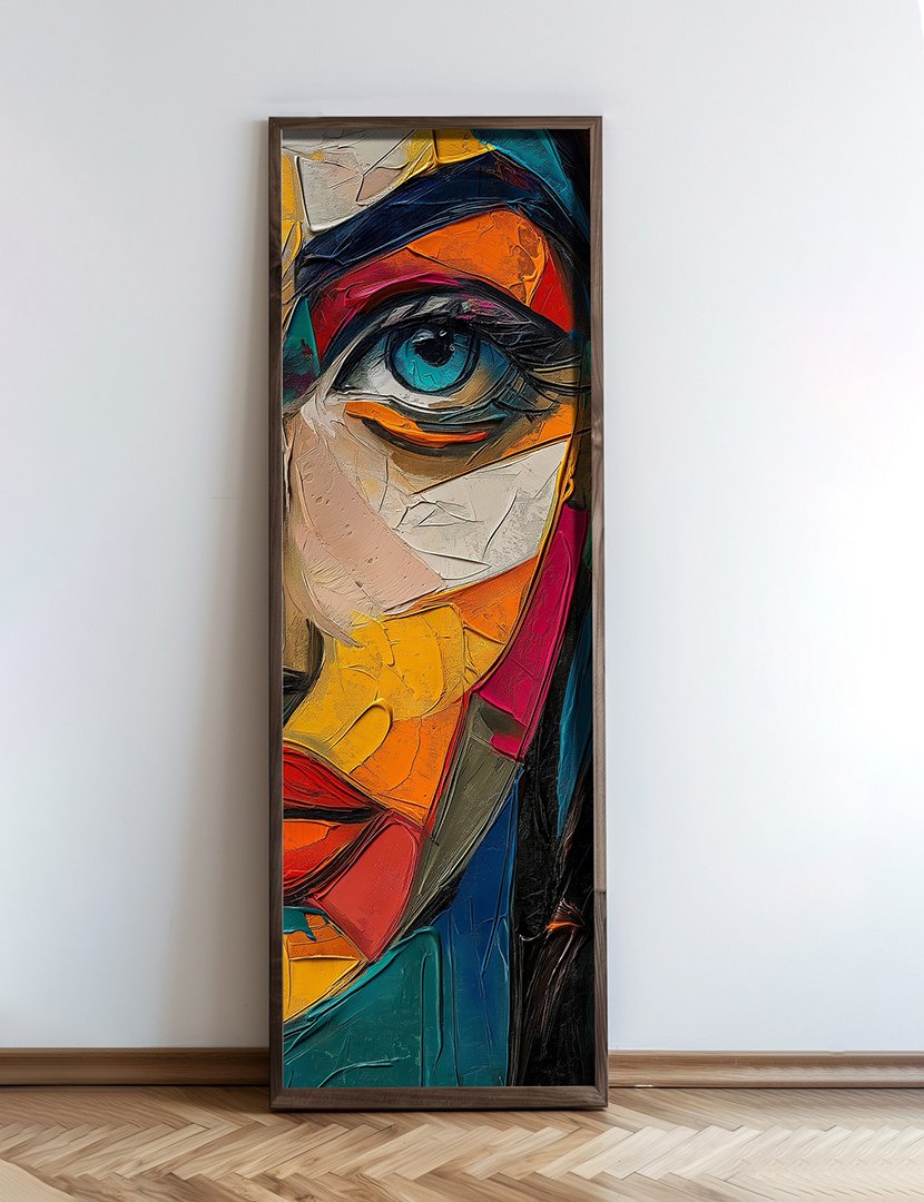 Quadro MDF Emoldurado Color Half Face 1