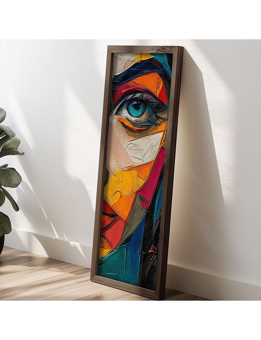 Quadro MDF Emoldurado Color Half Face 1