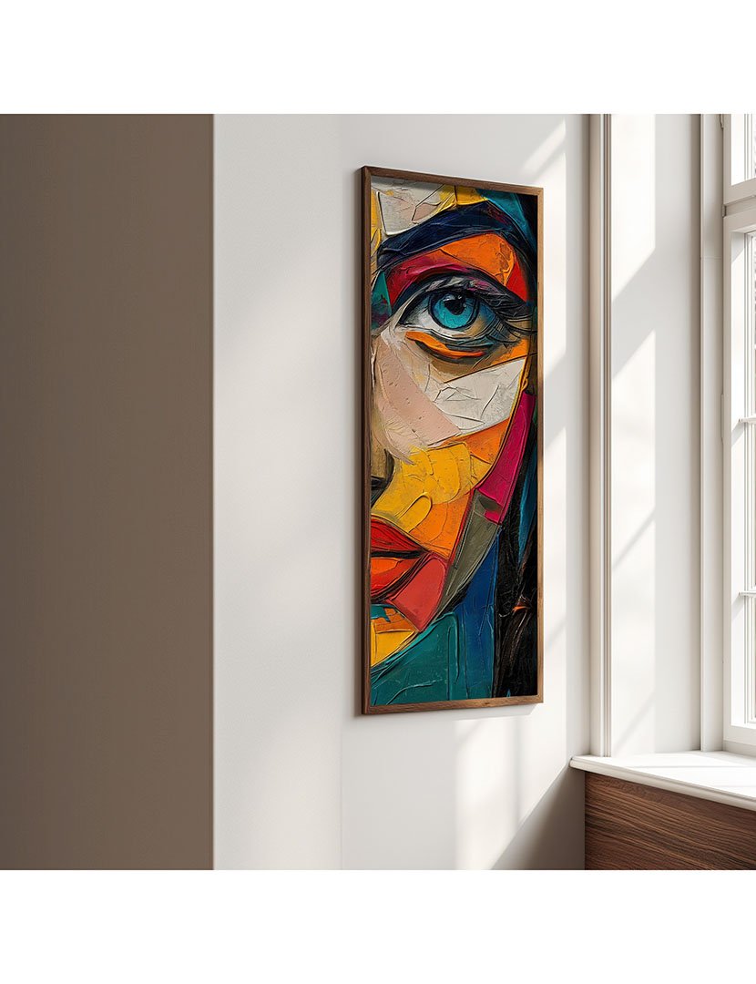 Quadro MDF Emoldurado Color Half Face 1