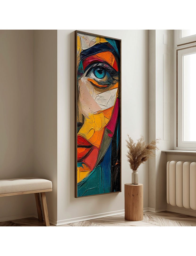 Quadro MDF Emoldurado Color Half Face 1