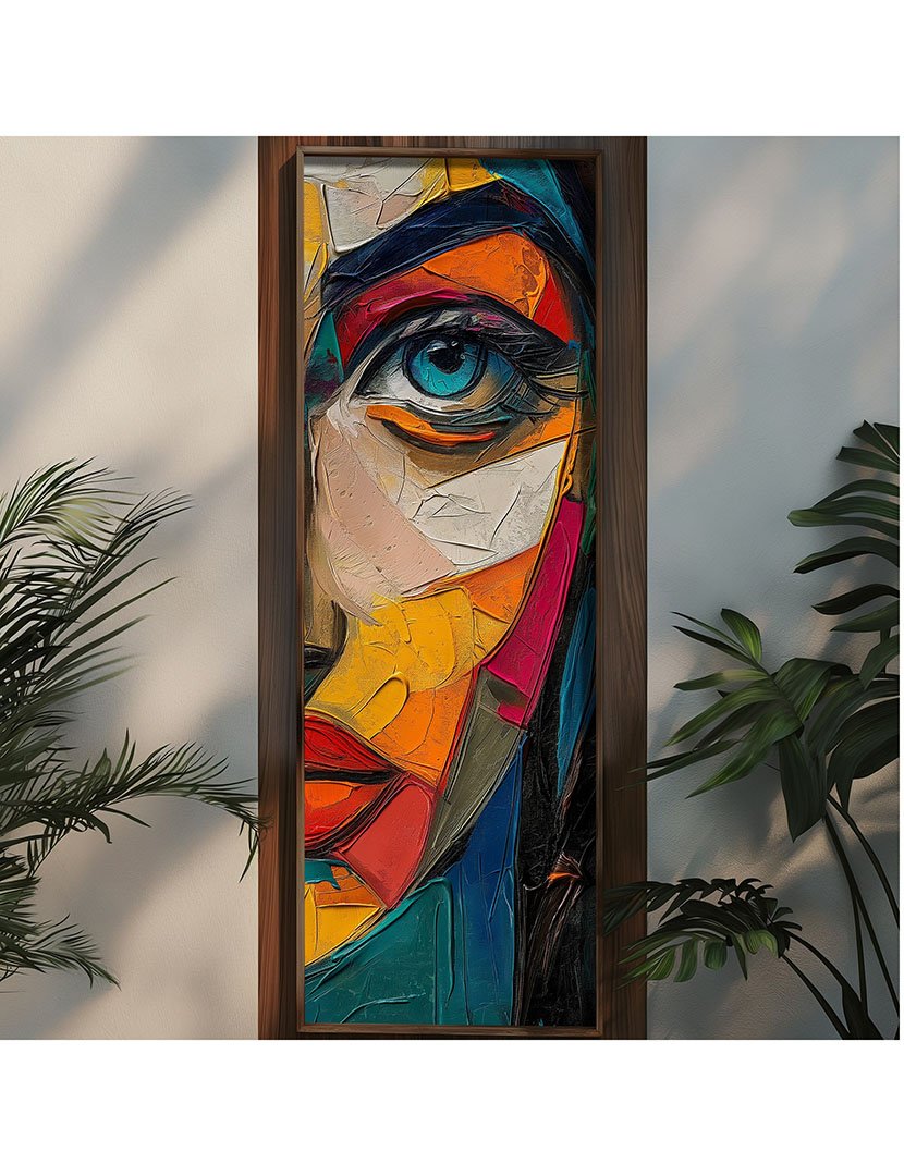 Quadro MDF Emoldurado Color Half Face 1