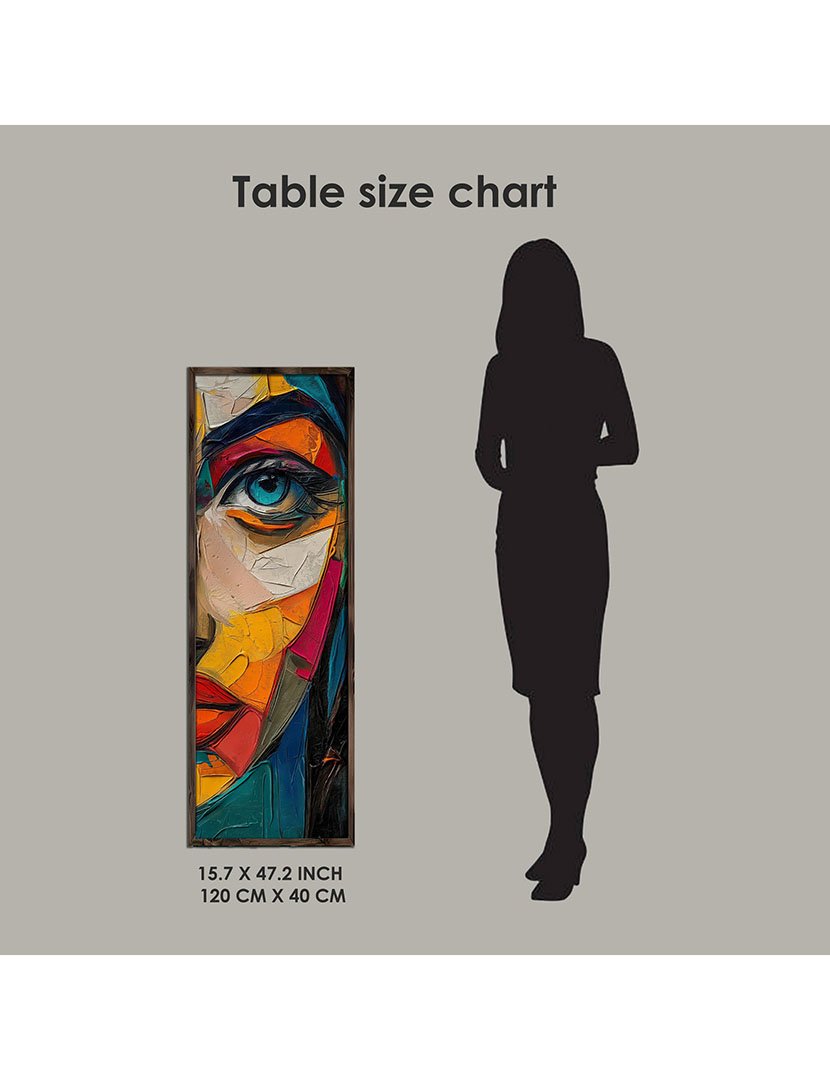 Quadro MDF Emoldurado Color Half Face 1