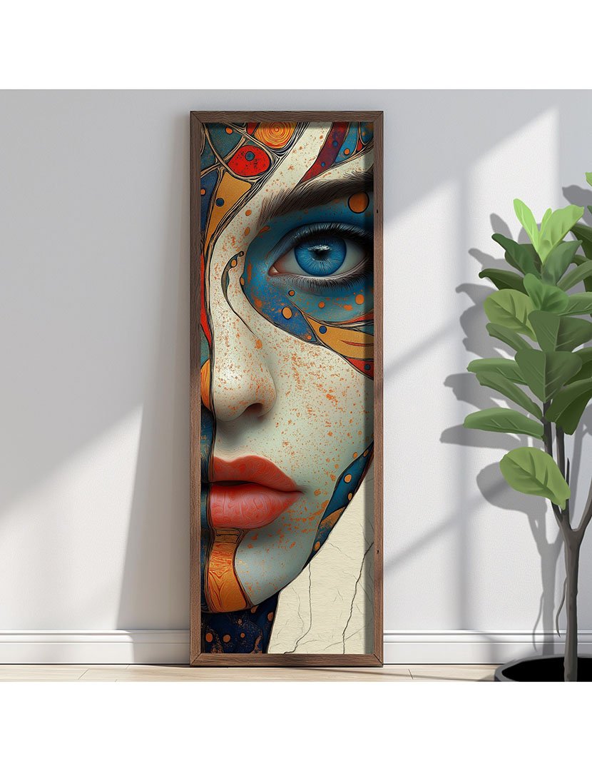 Quadro MDF Emoldurado Color Half Face 2