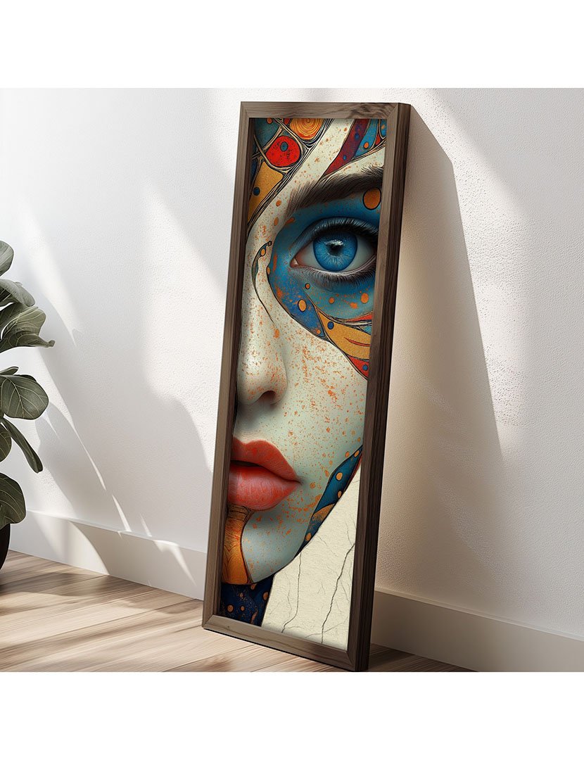 Quadro MDF Emoldurado Color Half Face 2