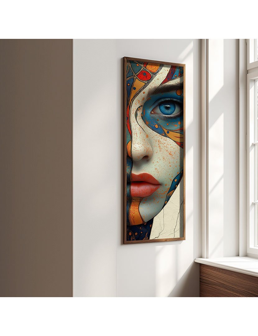 Quadro MDF Emoldurado Color Half Face 2