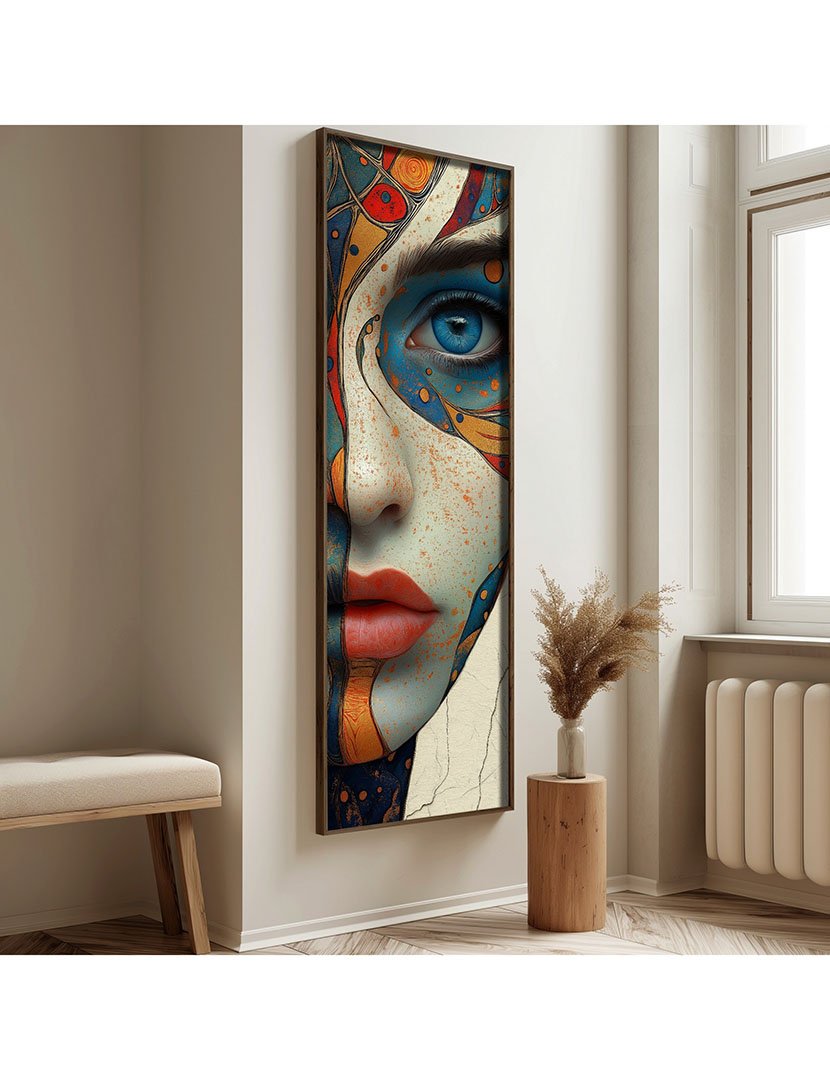 Quadro MDF Emoldurado Color Half Face 2