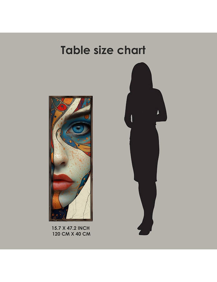 Quadro MDF Emoldurado Color Half Face 2