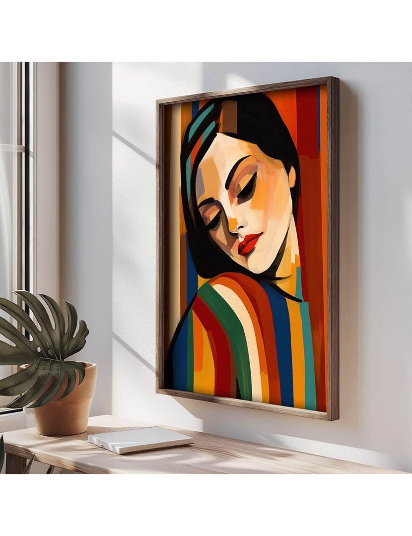 Quadro MDF Emoldurado Girl Pose