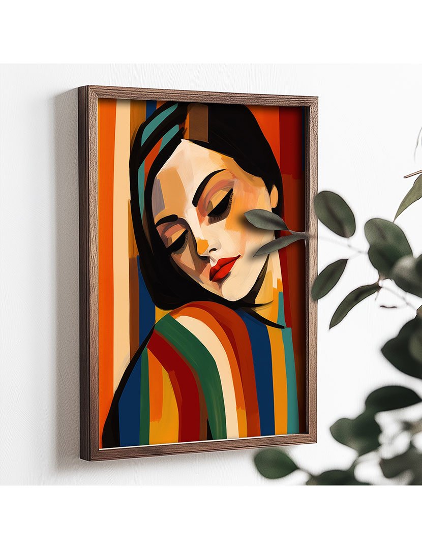 Quadro MDF Emoldurado Girl Pose