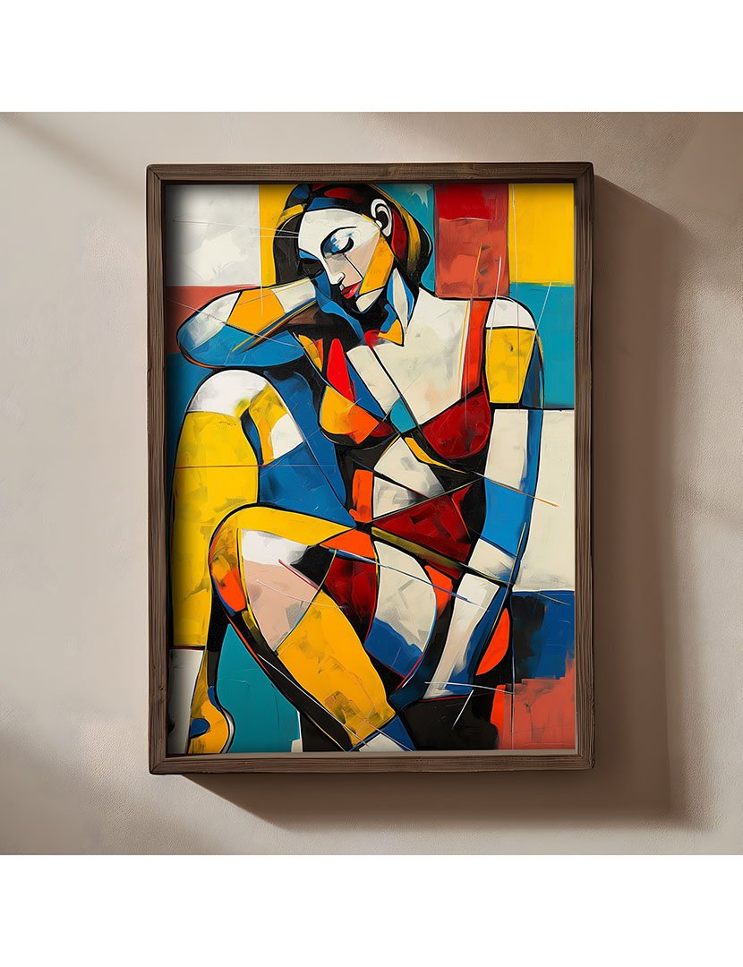 Quadro MDF Emoldurado Color Girl