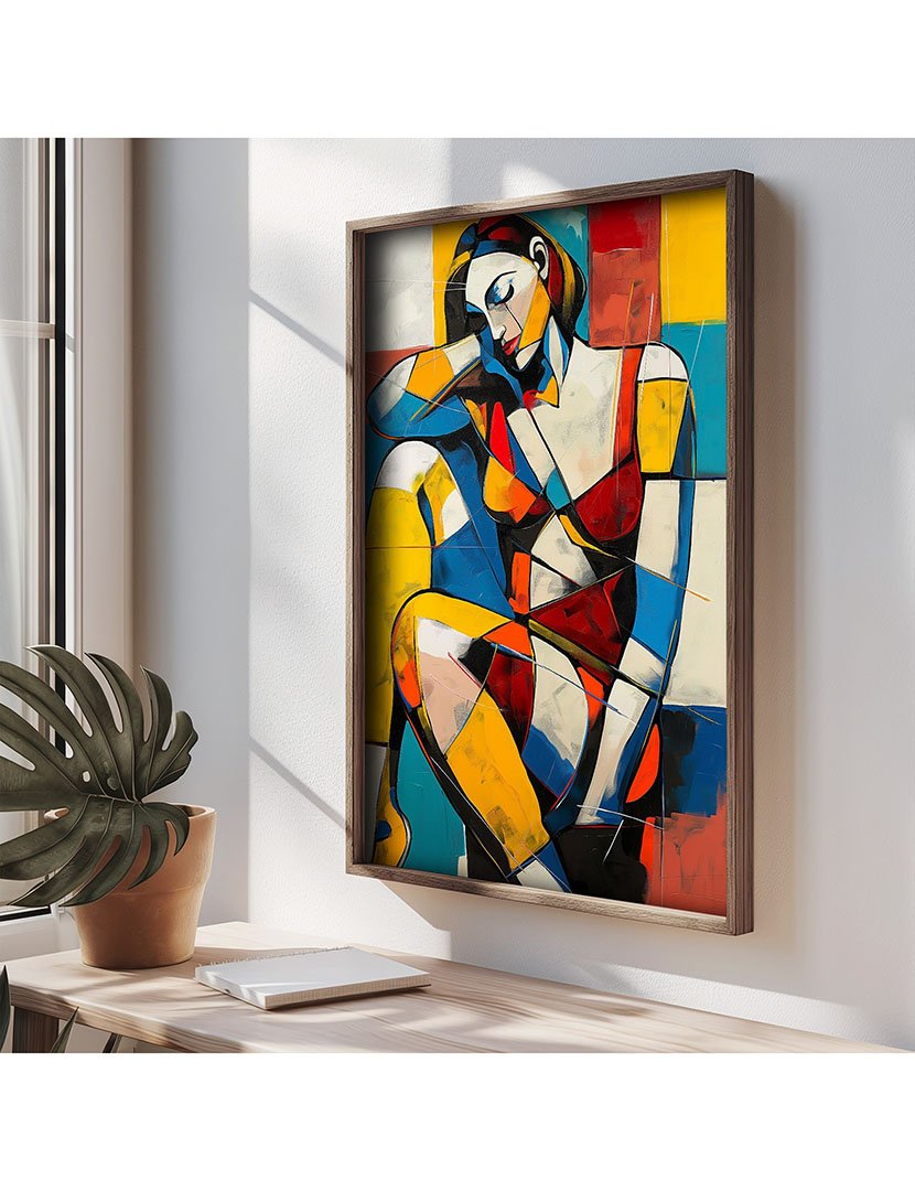 Quadro MDF Emoldurado Color Girl