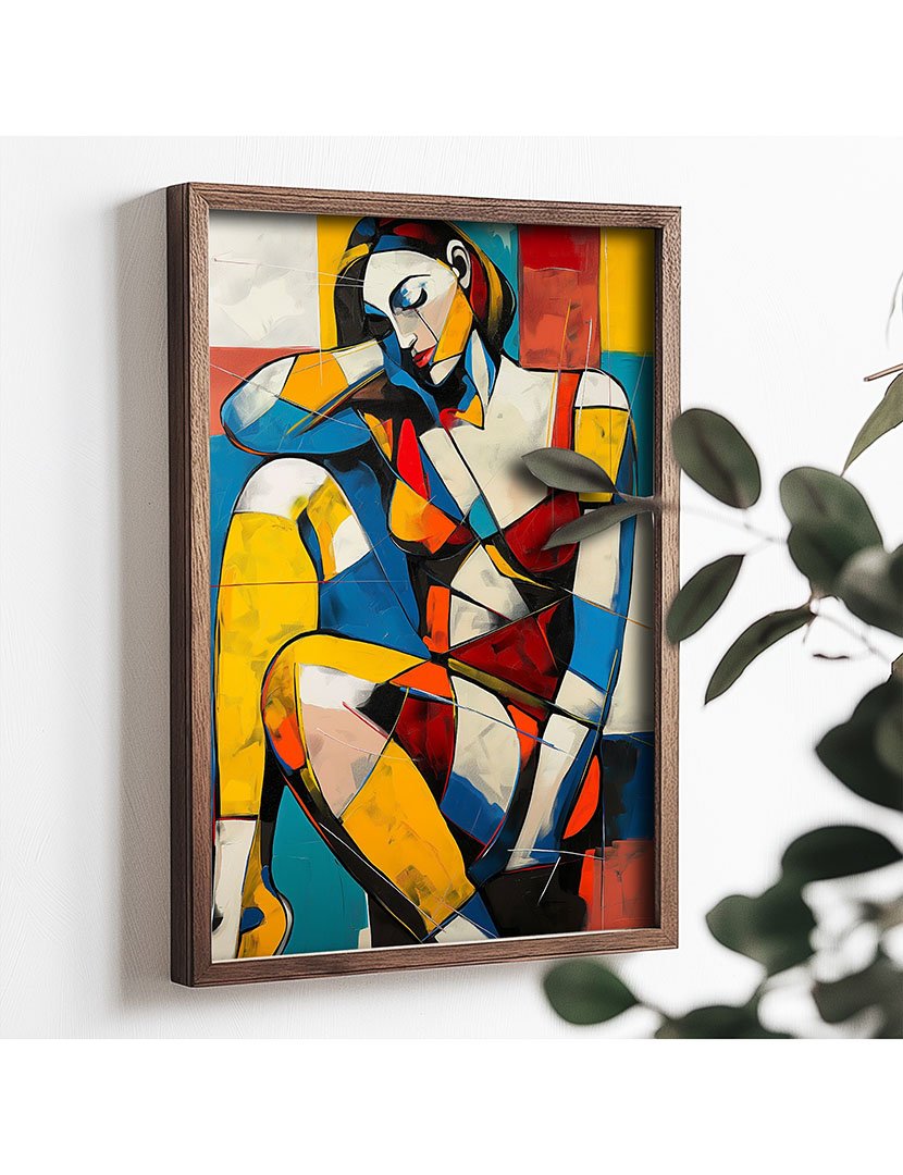 Quadro MDF Emoldurado Color Girl