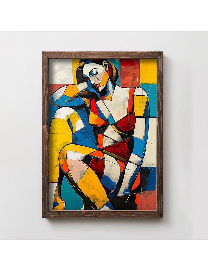 Quadro MDF Emoldurado Color Girl