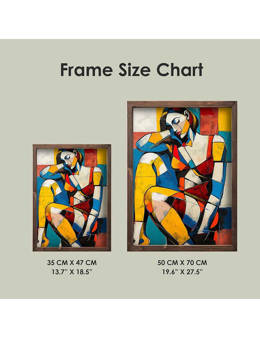 Quadro MDF Emoldurado Color Girl