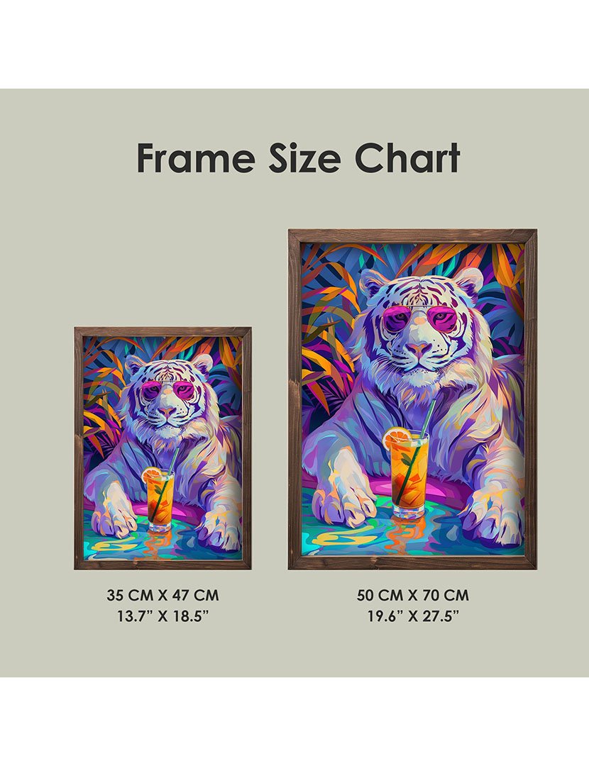 Quadro MDF Emoldurado Drink Cool Tiger