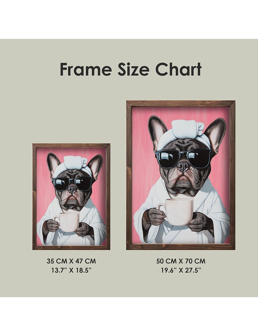 Quadro MDF Emoldurado Bulldog Francês