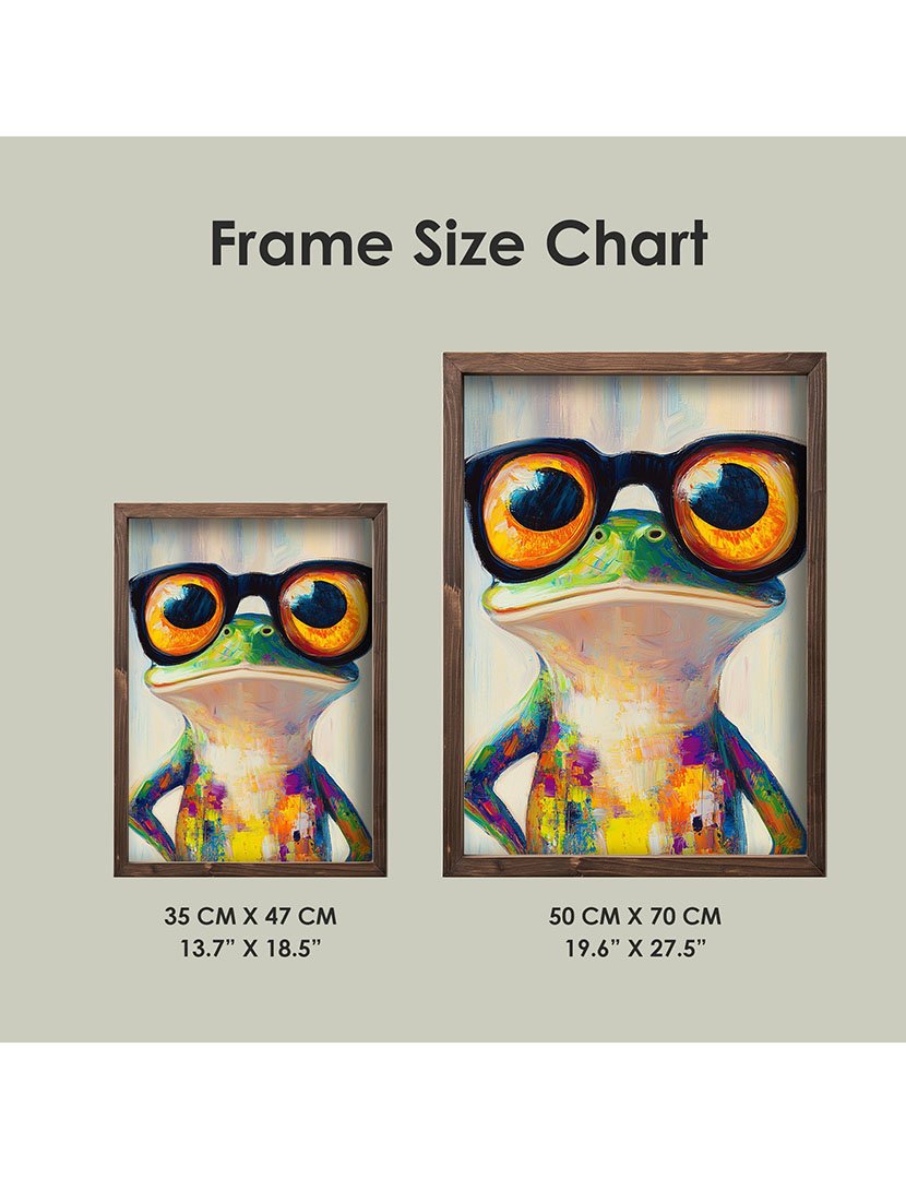 Quadro MDF Emoldurado Color Frog