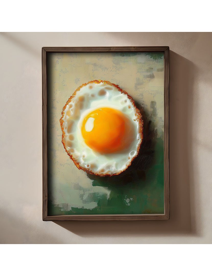 Quadro MDF Emoldurado Egg