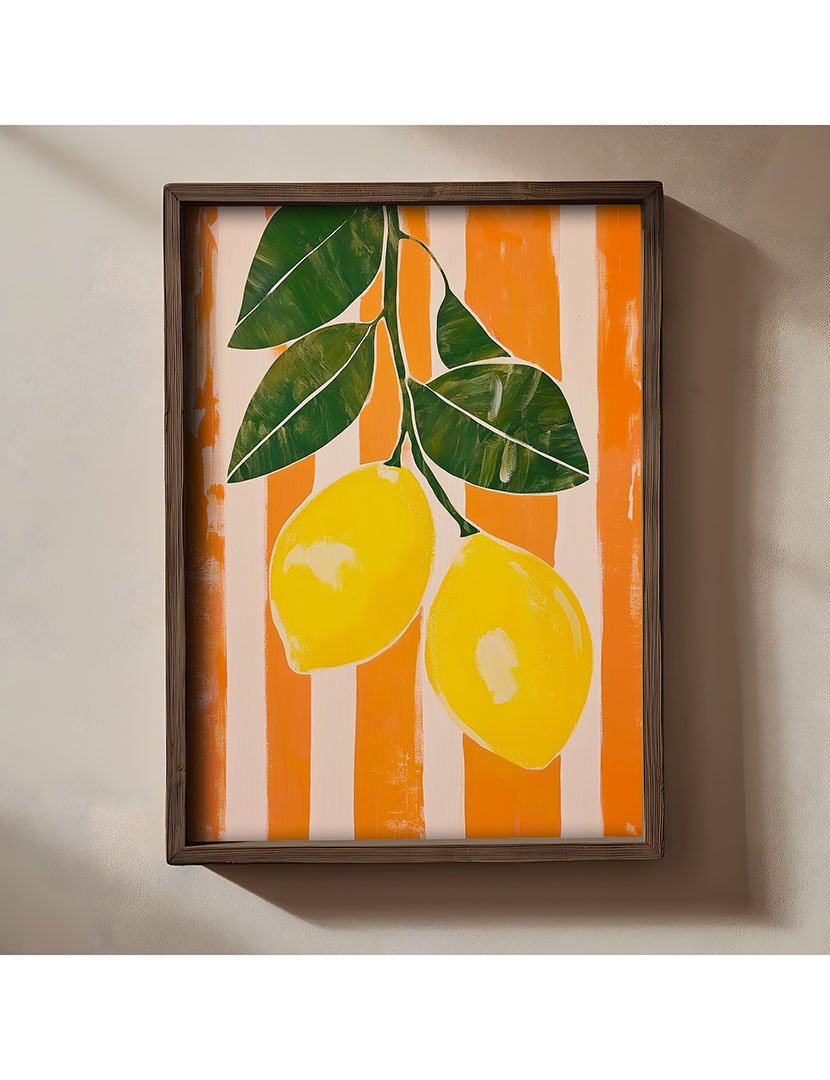 Quadro MDF Emoldurado Lemons