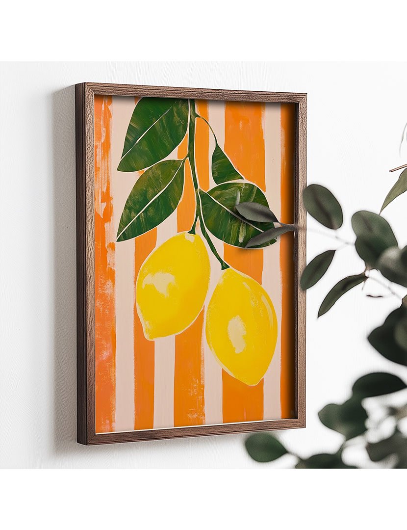 Quadro MDF Emoldurado Lemons