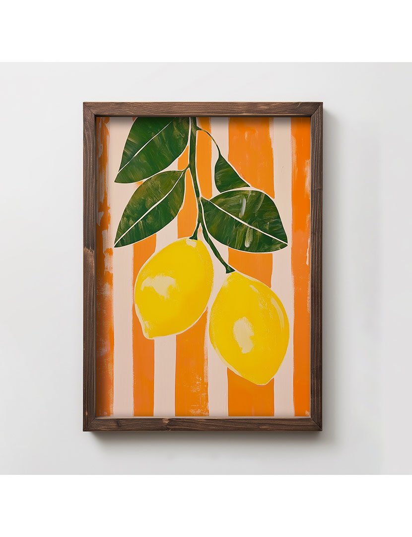 Quadro MDF Emoldurado Lemons
