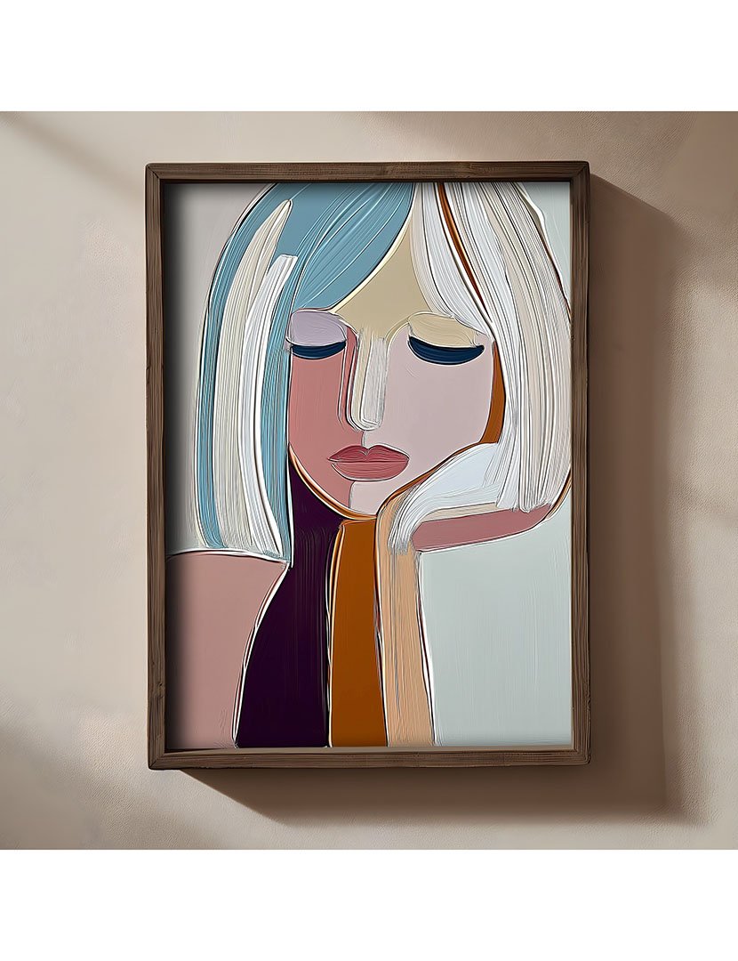 Quadro MDF Emoldurado Nude Girl