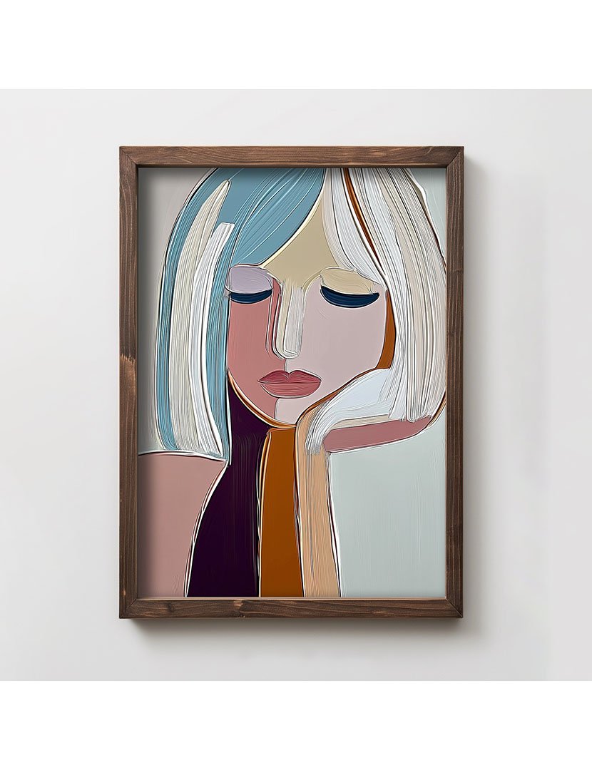 Quadro MDF Emoldurado Nude Girl