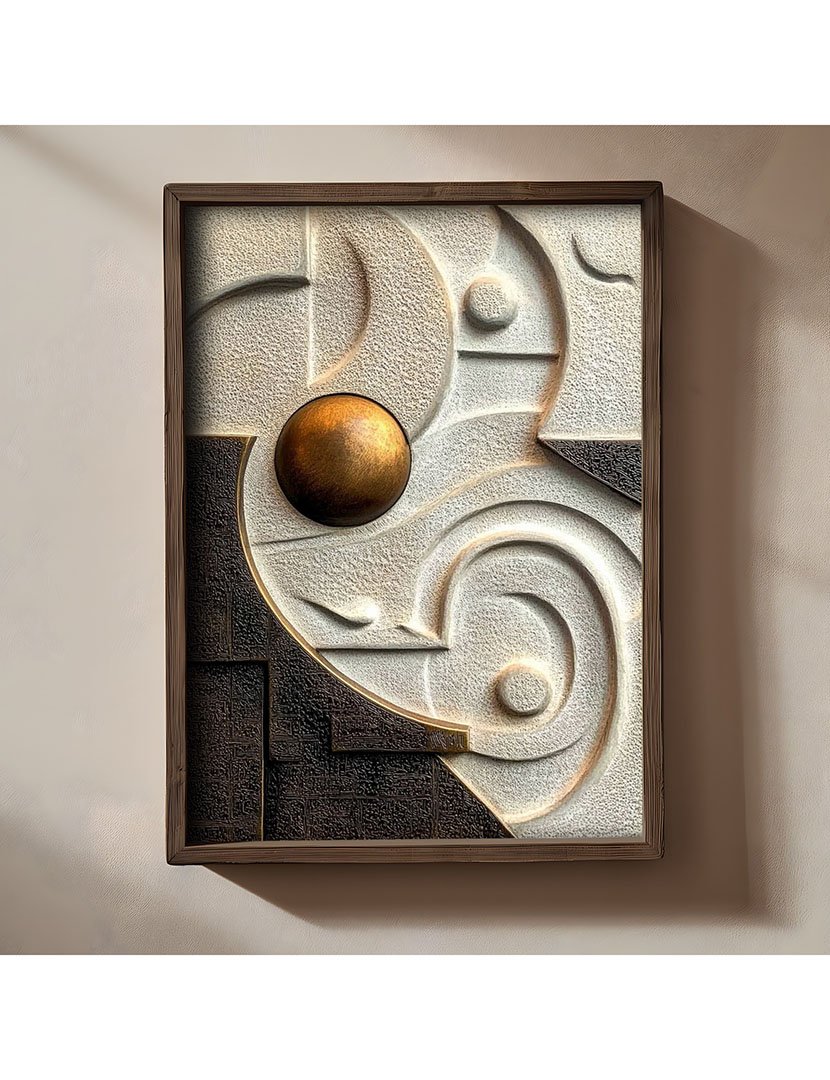 Quadro MDF Emoldurado Geometric