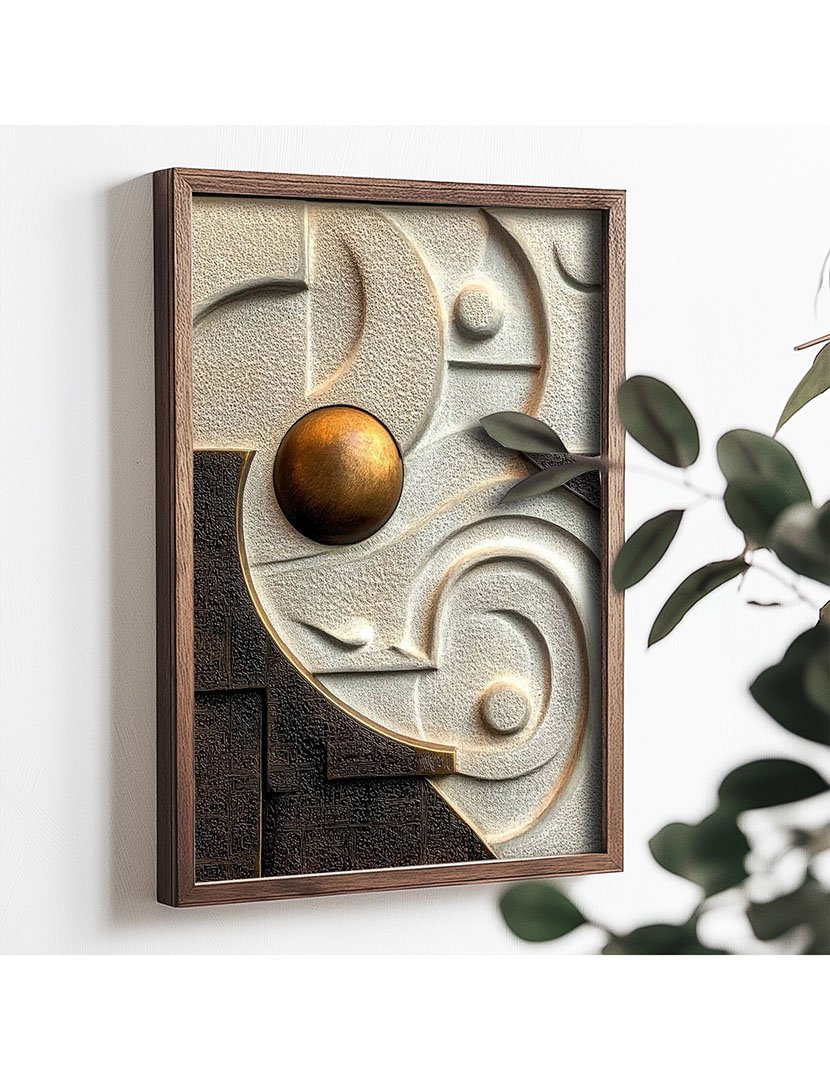 Quadro MDF Emoldurado Geometric