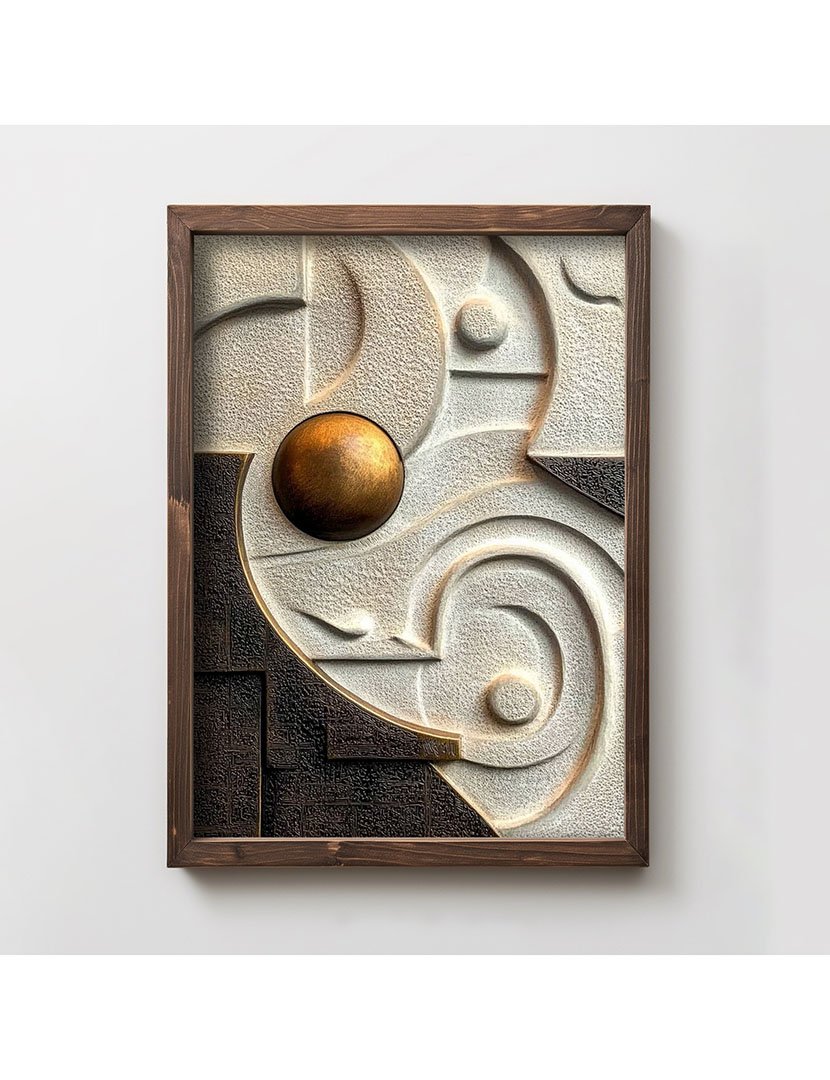 Quadro MDF Emoldurado Geometric