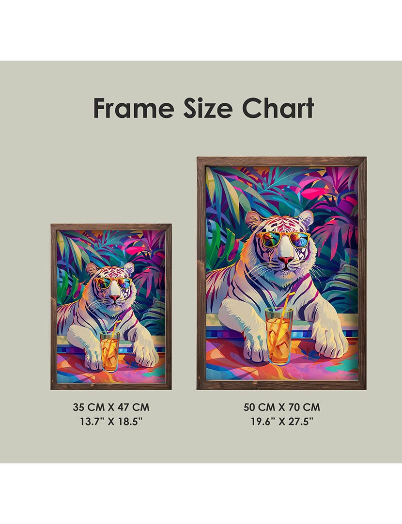 Quadro MDF Emoldurado Drink Tiger