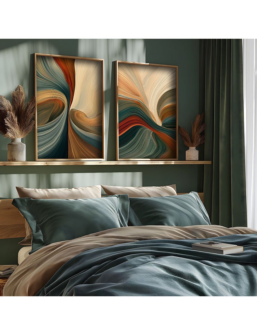 Conjunto 2 Quadros MDF Emoldurados Tun