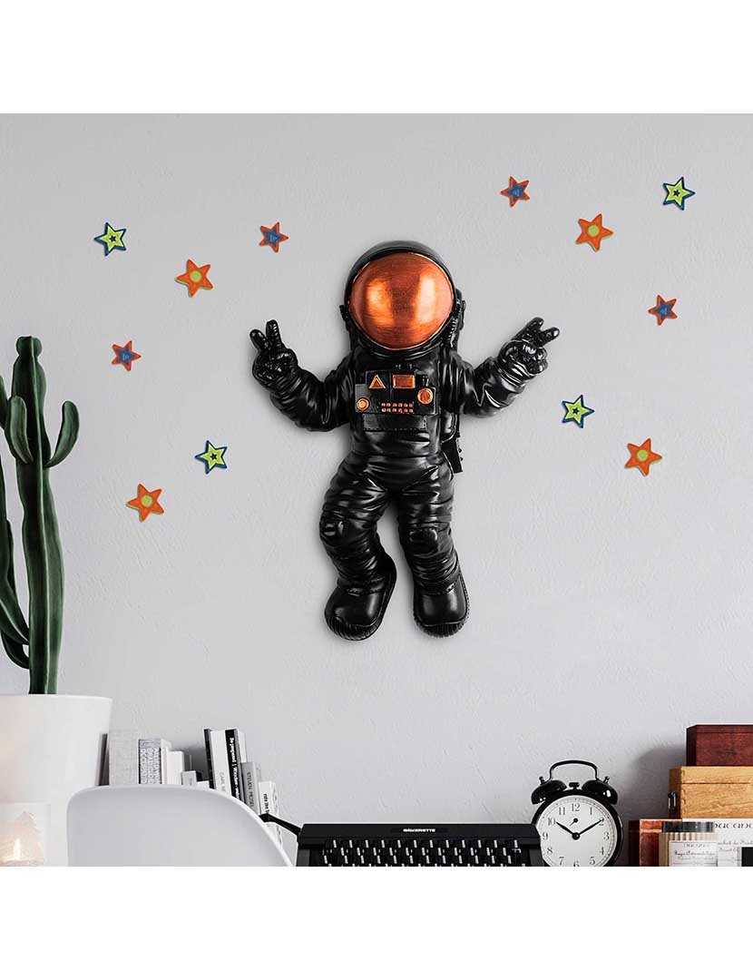 Decoração Parede Astronauta Preto