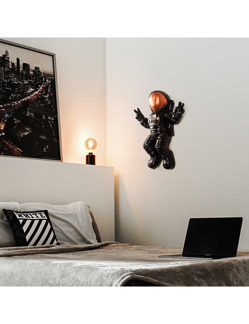 Decoração Parede Astronauta Preto