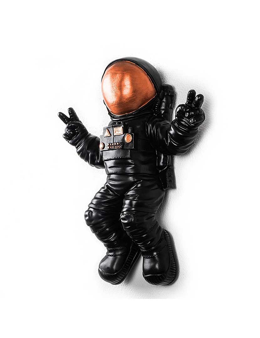 Decoração Parede Astronauta Preto