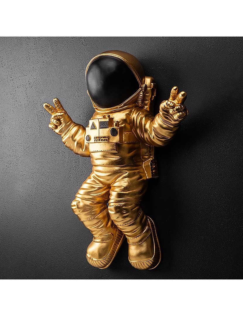 Decoração Parede Astronauta Gold