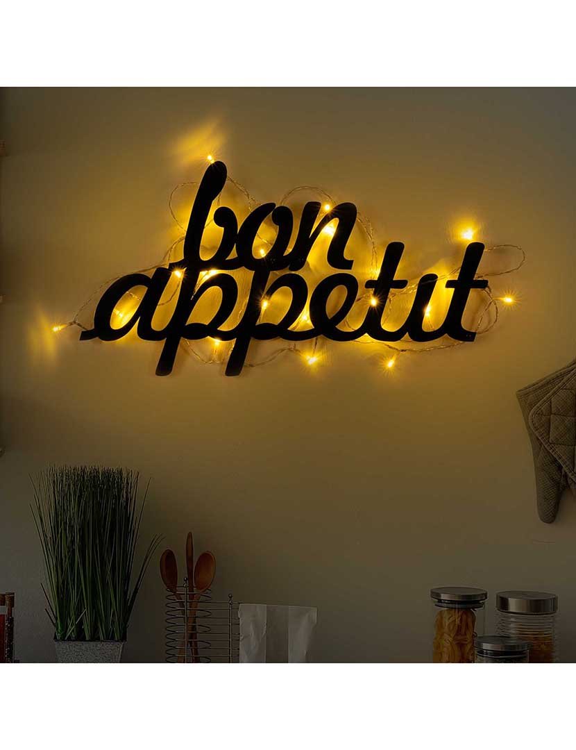 Decoração Parede Metal Bom Appetit Bright