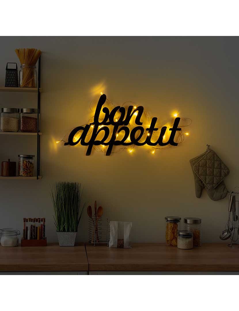 Decoração Parede Metal Bom Appetit Bright