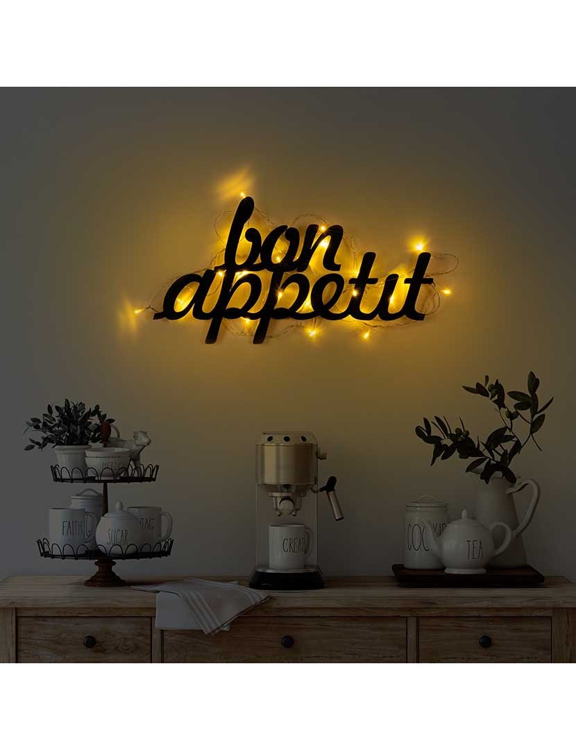Decoração Parede Metal Bom Appetit Bright