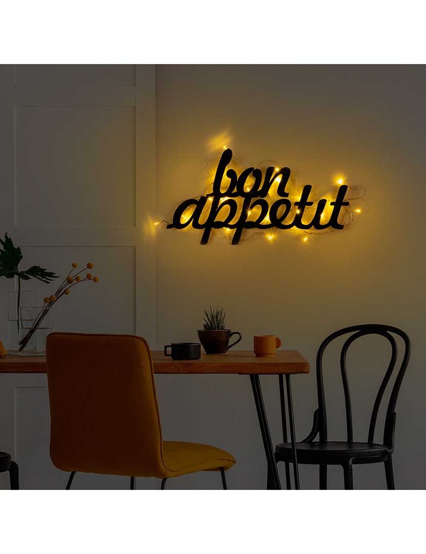 Decoração Parede Metal Bom Appetit Bright