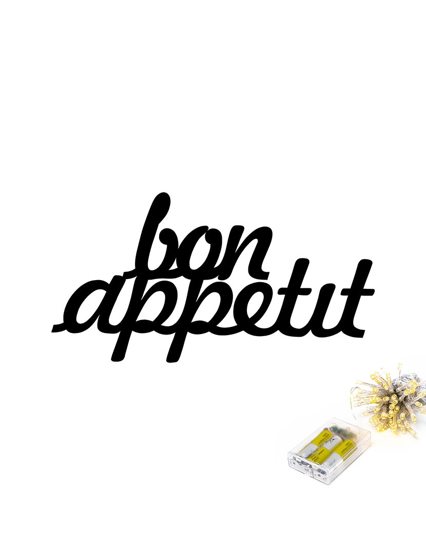 Decoração Parede Metal Bom Appetit Bright