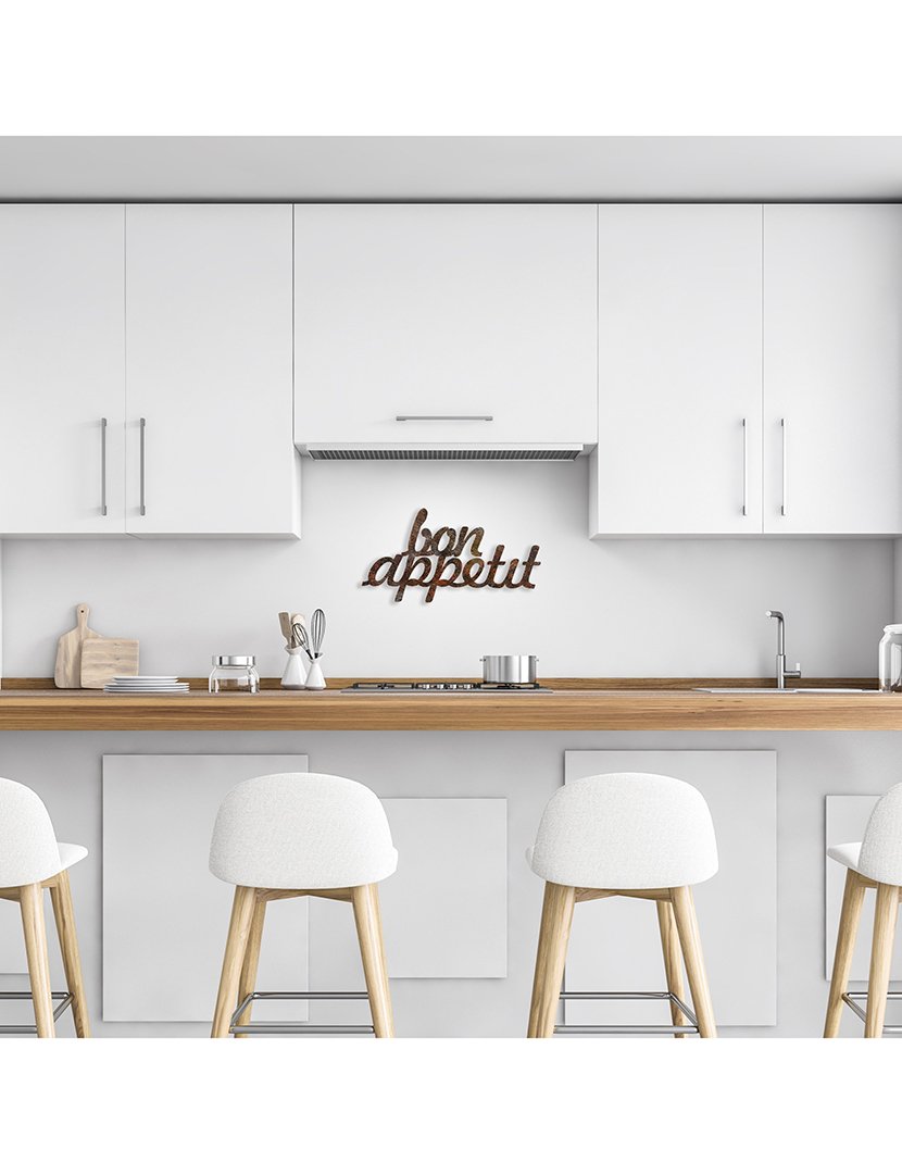 Decoração Parede Metal Bom Appetit Rusty