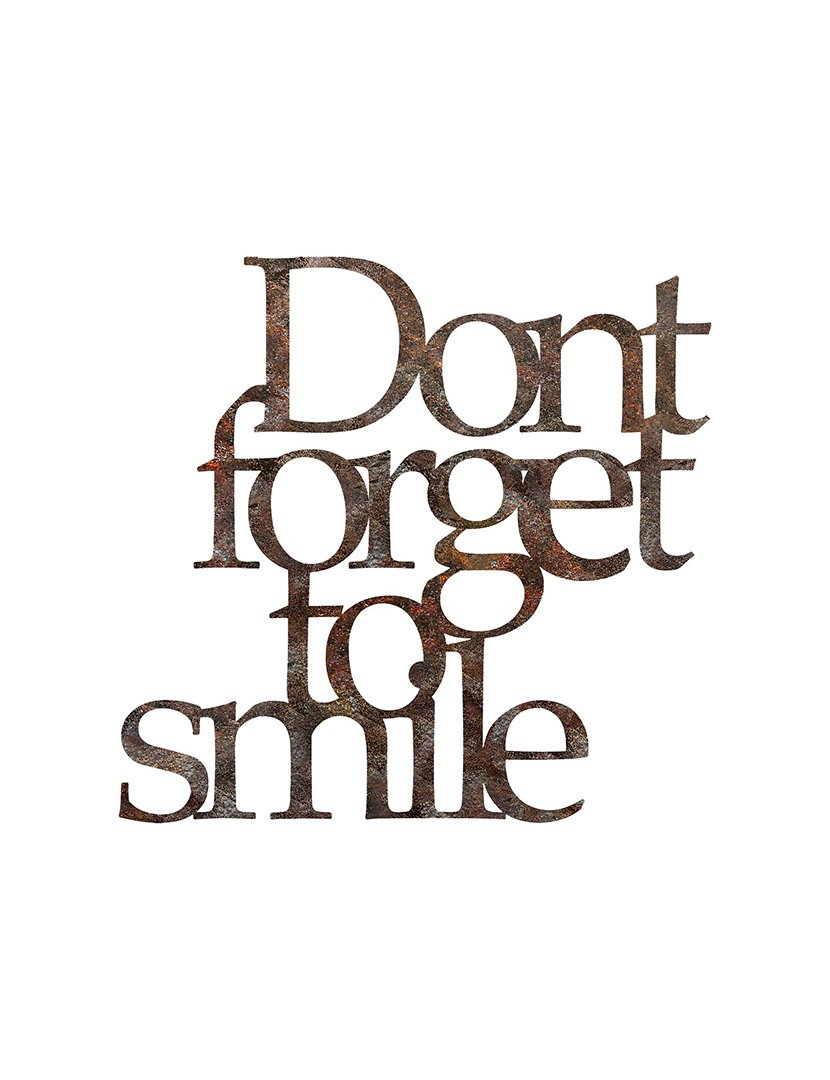 Decoração Parede Metal Don't Forget Rusty