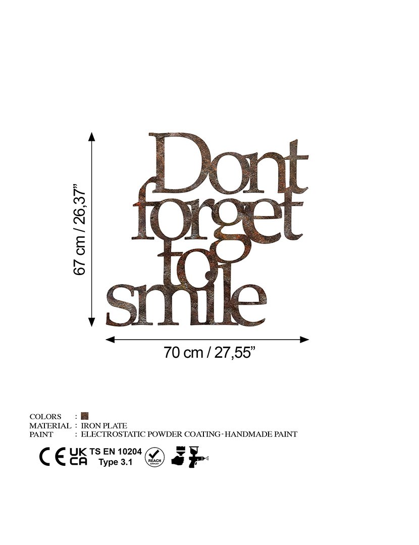 Decoração Parede Metal Don't Forget Rusty