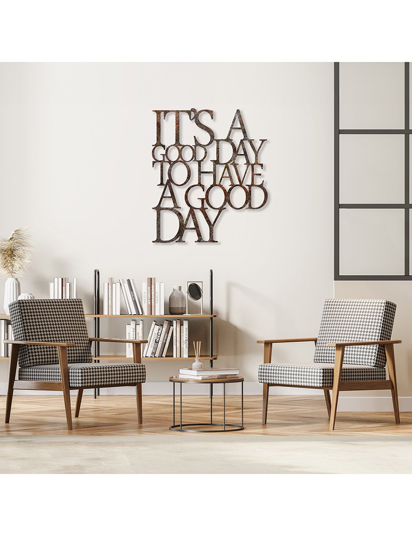Decoração Parede Metal It's a Good Day Rusty